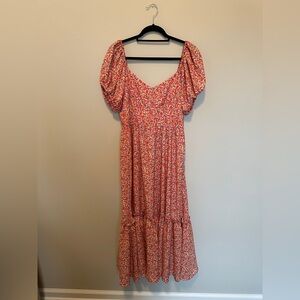 NWT Pinch Red and Pink Floral Maxi Dress